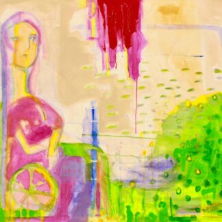 Woman in Her Garden by Khalid Alaani