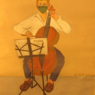 "Cellist at The Art League Gallery's Solo Gallery" by Paul Zapatka