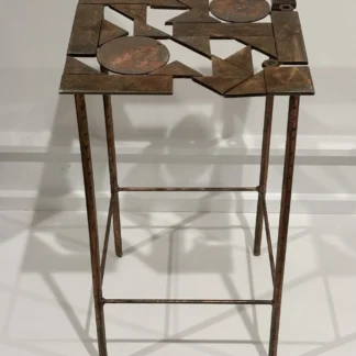 Steel side table by Sean Adams