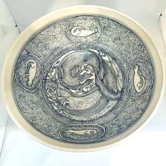 Sleeping Newts Bowl by Marcel Artes Deolazo