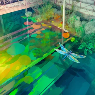 Hovering the Pond by Abol Bahadori