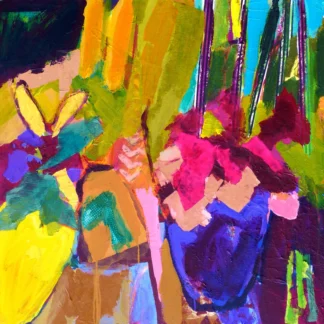 Still Life with Collage by Linda Bankerd