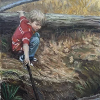 Boy on Bank by Roger Banks