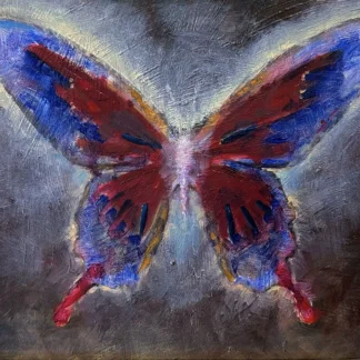 Blue and Red Butterfly by Ito Briones