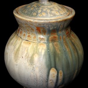 Ash-Glazed Lidded Jar by Brian Grow