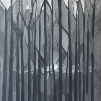 Stained Glass in Grey by Louise Collins