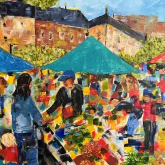 Saturday Morning at the Farmer's Market by Gretchen Damore