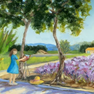 Painting in Saint-RÂŽmy-de-Provence, France by Maria Fiorella