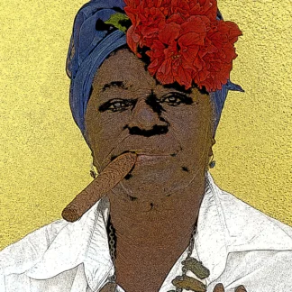 Lady with a Cigar by Robert Friedman