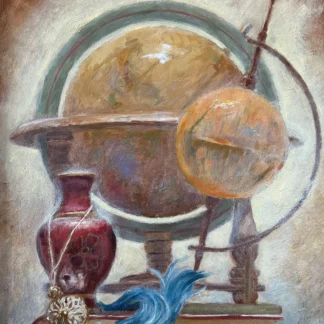 Globe with Red Vase by Ito Briones