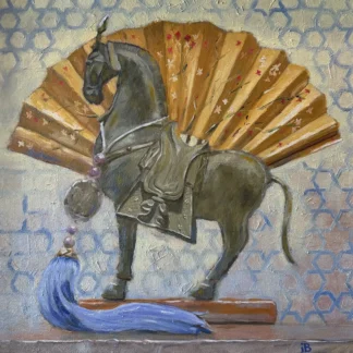 Golden Fan, Bronze Horse by Ito Briones