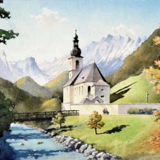 A Church in Berchtesgaten, Germany by Jinchen Han