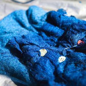 Indigo Fabric Dying by Sylvia De Mar