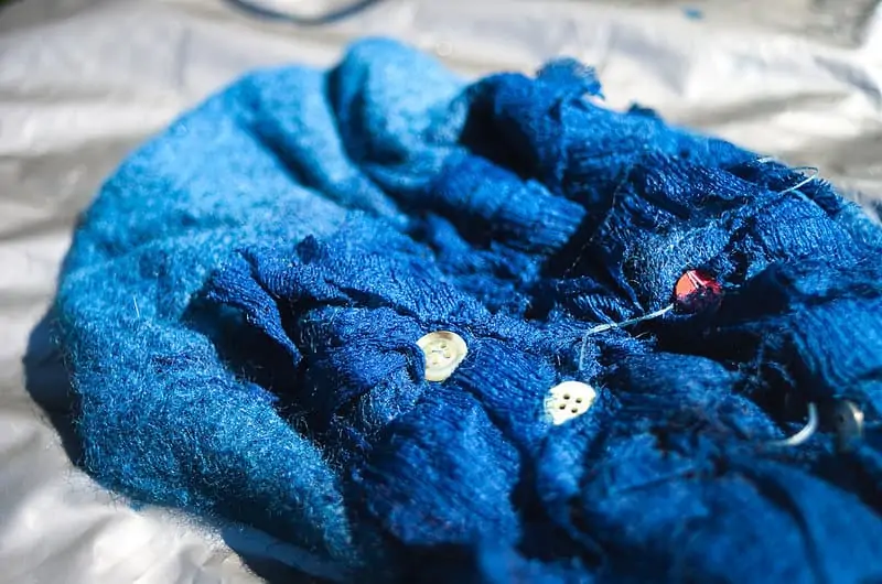 Indigo Fabric Dying by Sylvia De Mar