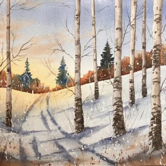 Winter Birches by Ebru Karayigit