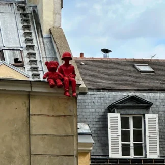Two on a Paris Rooftop by Helga Kelter