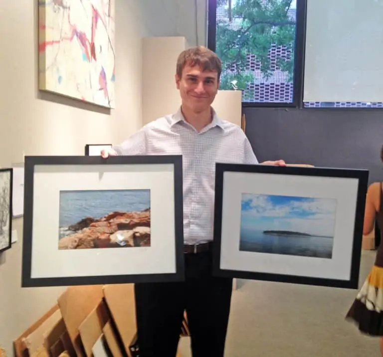 Our blogger George shows off his first exhibit entries