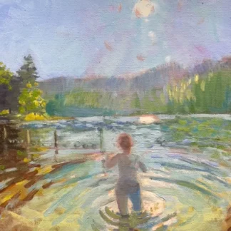 Cool Dip on a Hot Day by Nancy Lorentz