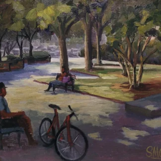 Red Bike in Rabaut by Steve Mabley