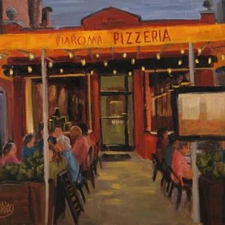 Patio at dusk by Steve Mabley