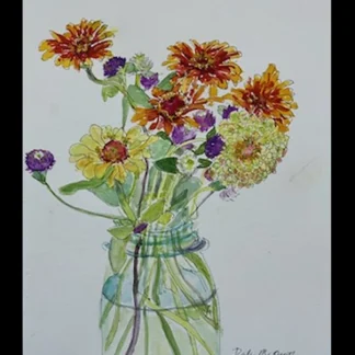 Zinnia Party by Dale McGrath