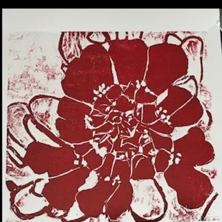 Lacecap Hydrangea in Red by Dale McGrath
