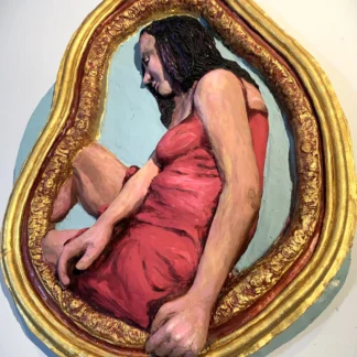 Woman Relaxing in Frame by Samuel C. Miller