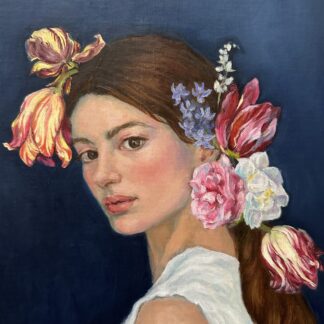 Girl with Flowers by Sonia Nayar