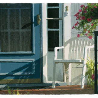 Chair and Petunias by Nancy McIntyre