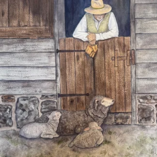 Greenfield Village Farmer and Sheep by Barbara Nowak