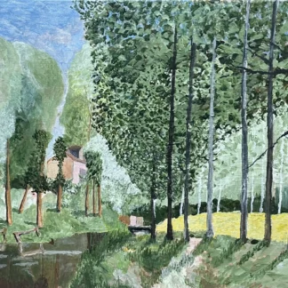 Clearing with stream by George Overhiser Jr.