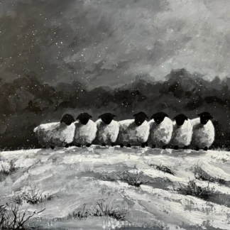Sheep in the Snow by Nancy M Patrick