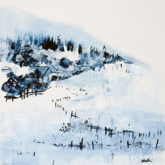Village on the Mountainside by Alyse Radenovic
