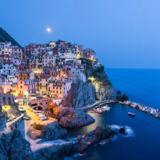 Manarola Moonrise by Carol Stalun