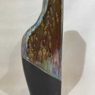 Raku Bottle by Barbara Stauffer