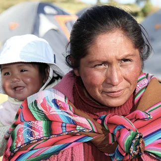 Woman and Baby, Peru by John Stier