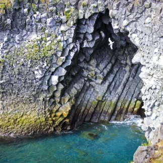 Iceland Cave and Seagull by John Stier