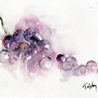 Grapes on Washi by Alexandra Tolstoy