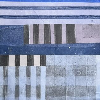 Blue Square and Stripes by Cristy West