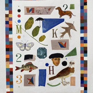 Ephemera: MKH 23, Checkered Border by Melissa Keith Hentges